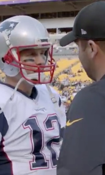 Watch Ben Roethlisberger break his own rule and ask Tom Brady for a jersey